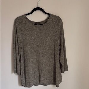 J. Jill Wearever Collection Marled Gray Tunic Swing Top